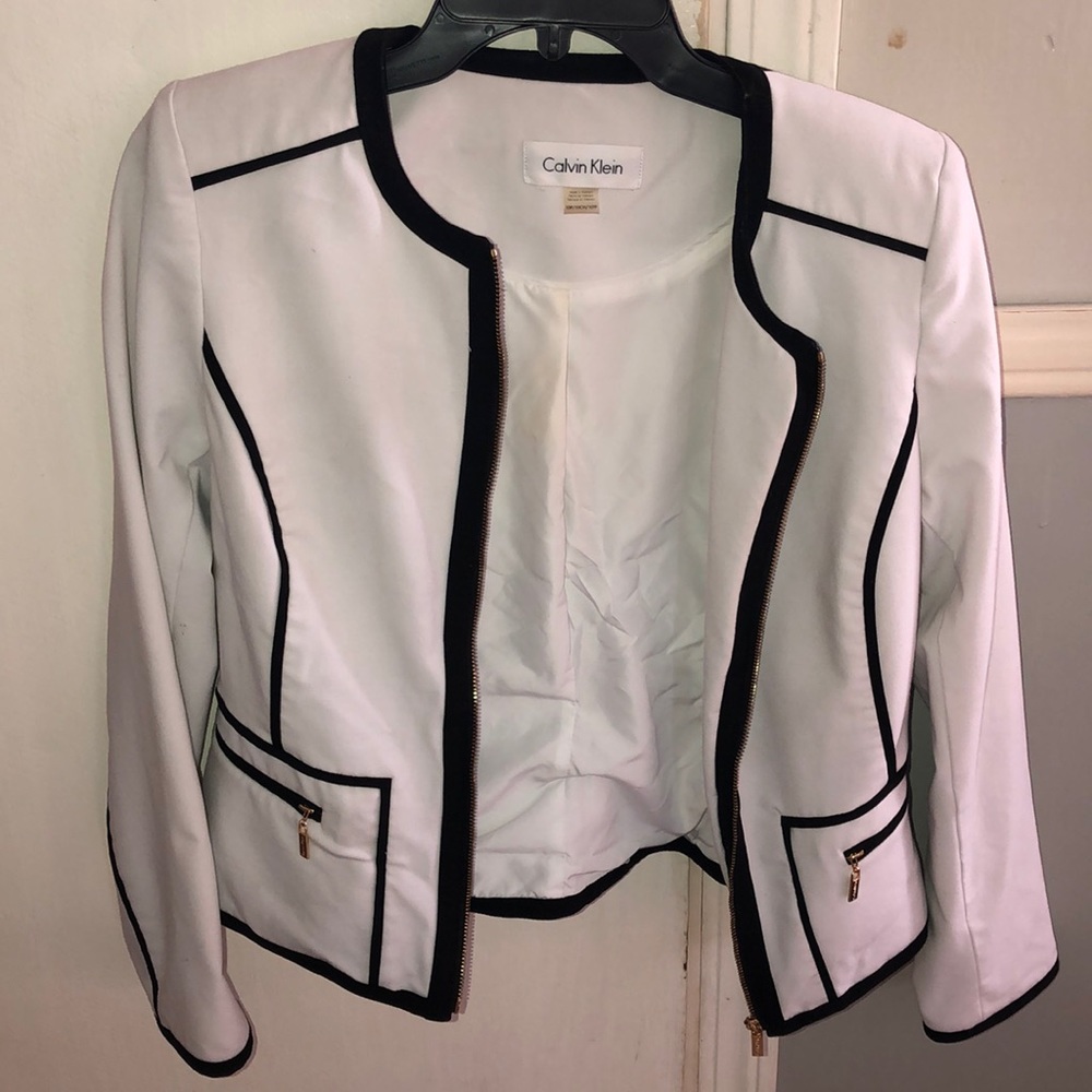 Calvin Klein Black and White Blazer